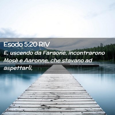 Picture 02 - Esodo 5:20 RIV - E, uscendo da Faraone, incontrarono Mosè e - Bible Verse Picture