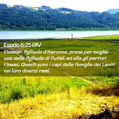 Picture 02 - Esodo 6:25 RIV - Eleazar, figliuolo d’Aaronne, prese per moglie - Bible Verse Picture