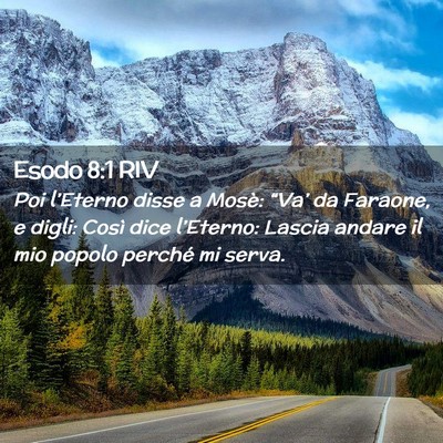 Picture 02 - Esodo 8:1 RIV - Poi l’Eterno disse a Mosè: “Va’ da - Bible Verse Picture