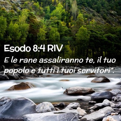 Picture 02 - Esodo 8:4 RIV - E le rane assaliranno te, il tuo popolo e tutti i - Bible Verse Picture