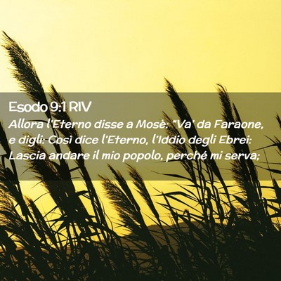 Picture 02 - Esodo 9:1 RIV - Allora l’Eterno disse a Mosè: “Va’ da - Bible Verse Picture