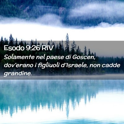Picture 02 - Esodo 9:26 RIV - Solamente nel paese di Goscen, dov’erano i - Bible Verse Picture