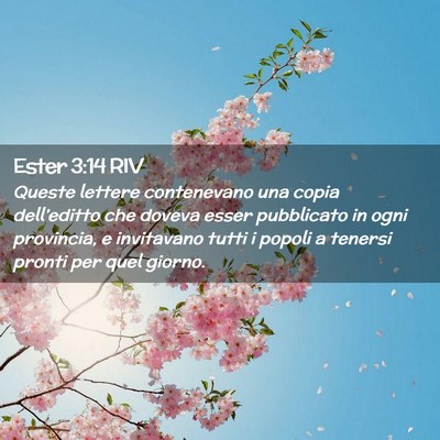 Picture 02 - Ester 3:14 RIV - Queste lettere contenevano una copia - Bible Verse Picture