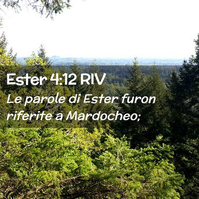 Picture 02 - Ester 4:12 RIV - Le parole di Ester furon riferite a - Bible Verse Picture