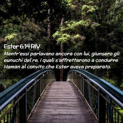 Picture 02 - Ester 6:14 RIV - Mentr’essi parlavano ancora con lui, giunsero - Bible Verse Picture