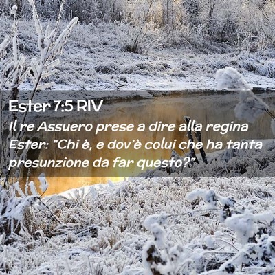 Picture 02 - Ester 7:5 RIV - Il re Assuero prese a dire alla regina Ester: - Bible Verse Picture