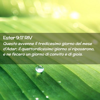 Picture 02 - Ester 9:17 RIV - Questo avvenne il tredicesimo giorno del mese - Bible Verse Picture