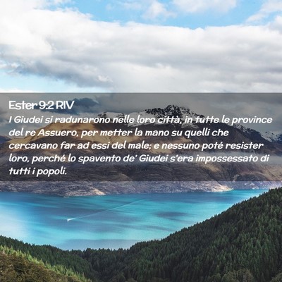 Picture 02 - Ester 9:2 RIV - I Giudei si radunarono nelle loro città, in - Bible Verse Picture
