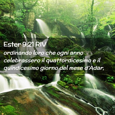 Picture 02 - Ester 9:21 RIV - ordinando loro che ogni anno celebrassero il - Bible Verse Picture