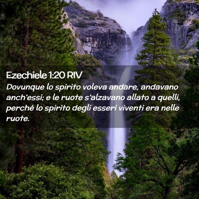 Picture 02 - Ezechiele 1:20 RIV - Dovunque lo spirito voleva andare, andavano - Bible Verse Picture