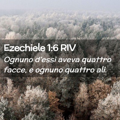 Picture 02 - Ezechiele 1:6 RIV - Ognuno d’essi aveva quattro facce, e ognuno - Bible Verse Picture