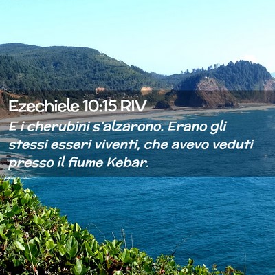 Picture 02 - Ezechiele 10:15 RIV - E i cherubini s’alzarono. Erano gli stessi - Bible Verse Picture