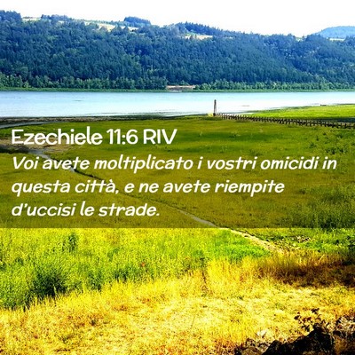 Picture 02 - Ezechiele 11:6 RIV - Voi avete moltiplicato i vostri omicidi in questa - Bible Verse Picture