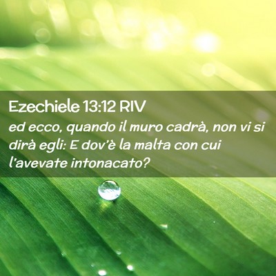 Picture 02 - Ezechiele 13:12 RIV - ed ecco, quando il muro cadrà, non vi si dirà - Bible Verse Picture