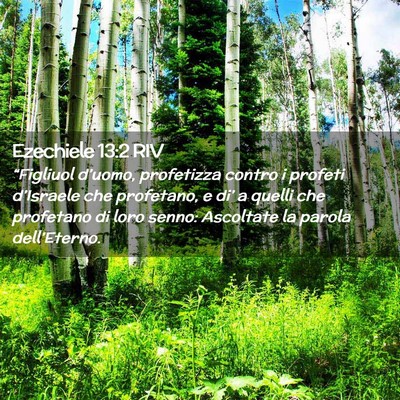 Picture 02 - Ezechiele 13:2 RIV - “Figliuol d’uomo, profetizza contro i profeti - Bible Verse Picture