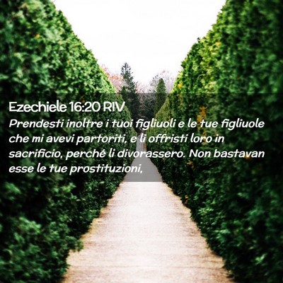 Picture 02 - Ezechiele 16:20 RIV - Prendesti inoltre i tuoi figliuoli e le tue - Bible Verse Picture