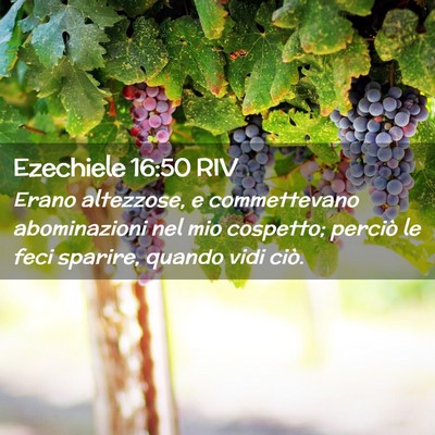 Picture 02 - Ezechiele 16:50 RIV - Erano altezzose, e commettevano abominazioni nel - Bible Verse Picture