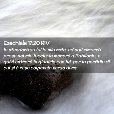 Picture 02 - Ezechiele 17:20 RIV - Io stenderò su lui la mia rete, ed egli rimarrà - Bible Verse Picture
