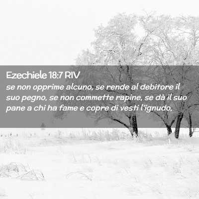 Picture 02 - Ezechiele 18:7 RIV - se non opprime alcuno, se rende al debitore il - Bible Verse Picture