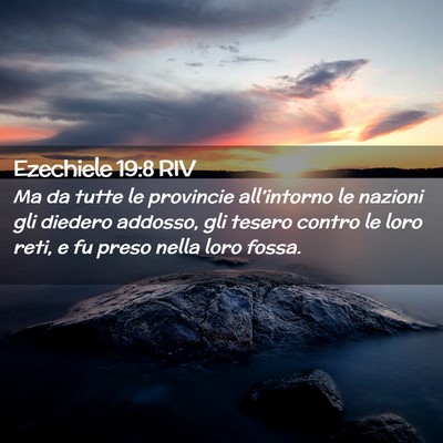 Picture 02 - Ezechiele 19:8 RIV - Ma da tutte le provincie all’intorno le nazioni - Bible Verse Picture