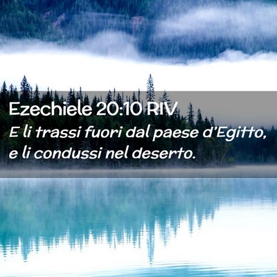 Picture 02 - Ezechiele 20:10 RIV - E li trassi fuori dal paese d’Egitto, e li - Bible Verse Picture