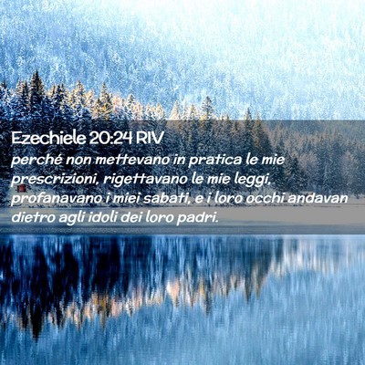 Picture 02 - Ezechiele 20:24 RIV - perché non mettevano in pratica le mie - Bible Verse Picture