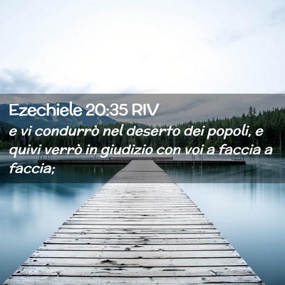 Picture 02 - Ezechiele 20:35 RIV - e vi condurrò nel deserto dei popoli, e quivi - Bible Verse Picture