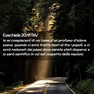 Picture 02 - Ezechiele 20:41 RIV - Io mi compiacerò di voi come d’un profumo - Bible Verse Picture
