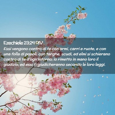 Picture 02 - Ezechiele 23:24 RIV - Essi vengono contro di te con armi, carri e - Bible Verse Picture