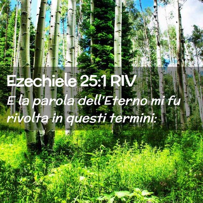 Picture 02 - Ezechiele 25:1 RIV - E la parola dell’Eterno mi fu rivolta in questi - Bible Verse Picture