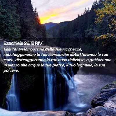 Picture 02 - Ezechiele 26:12 RIV - Essi faran lor bottino delle tue ricchezze, - Bible Verse Picture