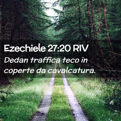 Picture 02 - Ezechiele 27:20 RIV - Dedan traffica teco in coperte da - Bible Verse Picture