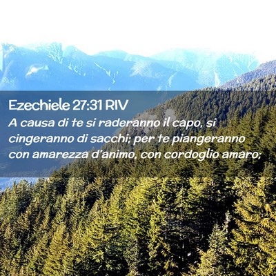 Picture 02 - Ezechiele 27:31 RIV - A causa di te si raderanno il capo, si cingeranno - Bible Verse Picture