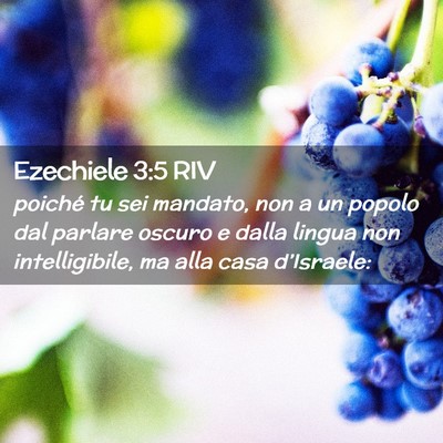 Picture 02 - Ezechiele 3:5 RIV - poiché tu sei mandato, non a un popolo dal - Bible Verse Picture