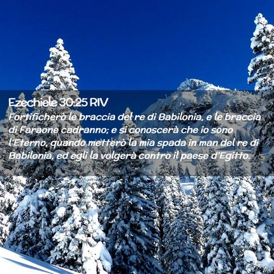 Picture 02 - Ezechiele 30:25 RIV - Fortificherò le braccia del re di Babilonia, e - Bible Verse Picture