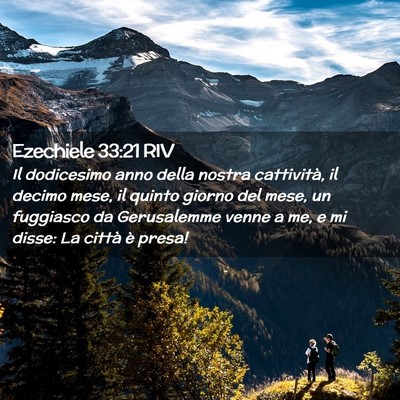 Picture 02 - Ezechiele 33:21 RIV - Il dodicesimo anno della nostra cattività, il - Bible Verse Picture