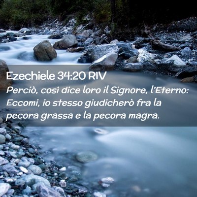 Picture 02 - Ezechiele 34:20 RIV - Perciò, così dice loro il Signore, l’Eterno: - Bible Verse Picture