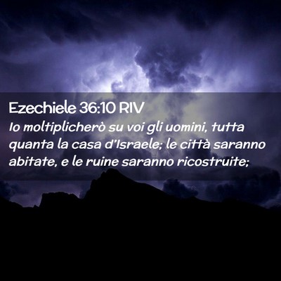 Picture 02 - Ezechiele 36:10 RIV - Io moltiplicherò su voi gli uomini, tutta quanta - Bible Verse Picture