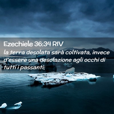 Picture 02 - Ezechiele 36:34 RIV - la terra desolata sarà coltivata, invece - Bible Verse Picture