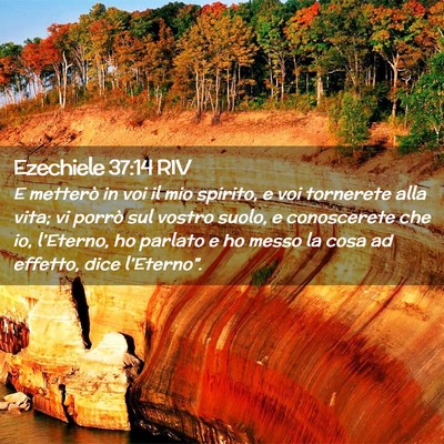 Picture 02 - Ezechiele 37:14 RIV - E metterò in voi il mio spirito, e voi tornerete - Bible Verse Picture