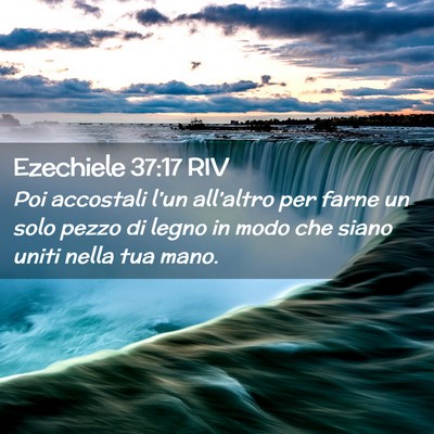 Picture 02 - Ezechiele 37:17 RIV - Poi accostali l’un all’altro per farne un - Bible Verse Picture