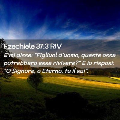 Picture 02 - Ezechiele 37:3 RIV - E mi disse: “Figliuol d’uomo, queste ossa - Bible Verse Picture