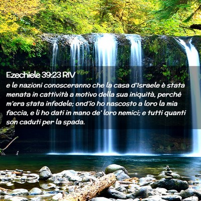 Picture 02 - Ezechiele 39:23 RIV - e le nazioni conosceranno che la casa d’Israele - Bible Verse Picture