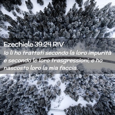 Picture 02 - Ezechiele 39:24 RIV - Io li ho trattati secondo la loro impurità e - Bible Verse Picture
