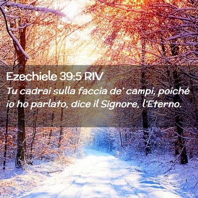 Picture 02 - Ezechiele 39:5 RIV - Tu cadrai sulla faccia de’ campi, poiché io ho - Bible Verse Picture