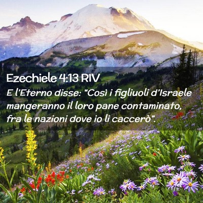 Picture 02 - Ezechiele 4:13 RIV - E l’Eterno disse: “Così i figliuoli - Bible Verse Picture