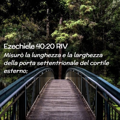 Picture 02 - Ezechiele 40:20 RIV - Misurò la lunghezza e la larghezza della porta - Bible Verse Picture