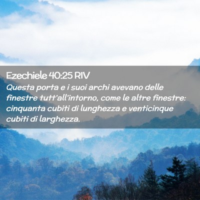 Picture 02 - Ezechiele 40:25 RIV - Questa porta e i suoi archi avevano delle - Bible Verse Picture