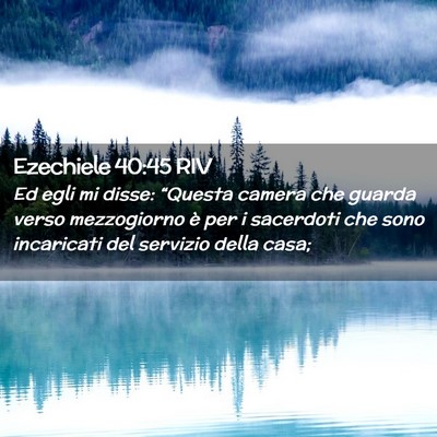Picture 02 - Ezechiele 40:45 RIV - Ed egli mi disse: “Questa camera che guarda - Bible Verse Picture