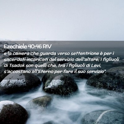 Picture 02 - Ezechiele 40:46 RIV - e la camera che guarda verso settentrione è per - Bible Verse Picture